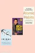 Combo Pack: Atomic Habits, Rich Dad Poor Dad, Psychology of Money - Must-Read Financial and Self-Improvement Books"
