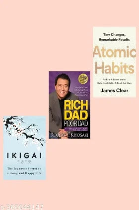 Combo Pack: Atomic Habits, Rich Dad Poor Dad, Psychology of Money - Must-Read Financial and Self-Improvement Books"
