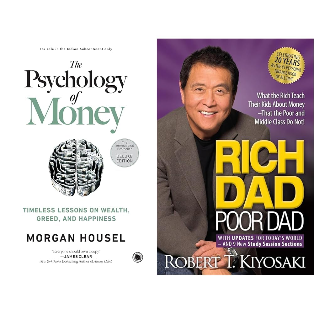 The Psychology of Money + Rich Dad Poor Dad 2 Books Combo 